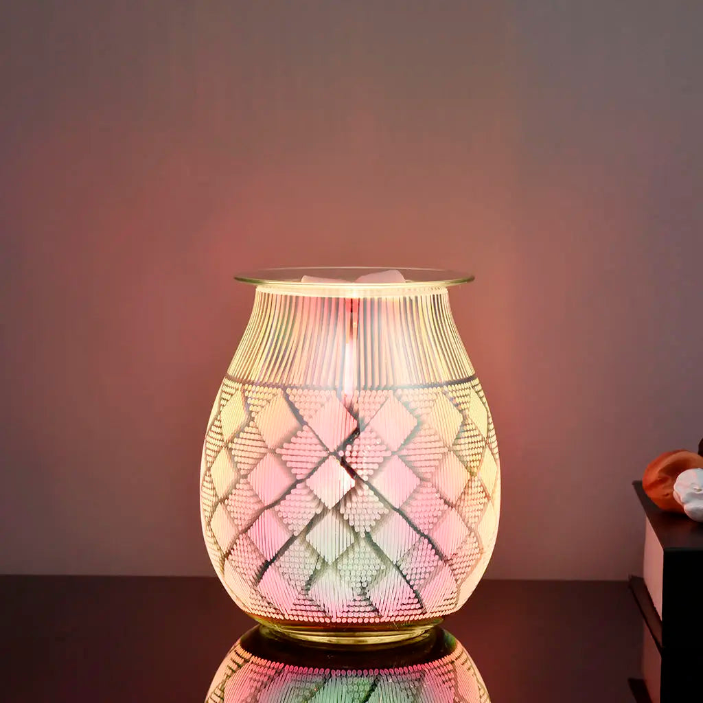 MagiDeal 3D Glass Aroma Lamp