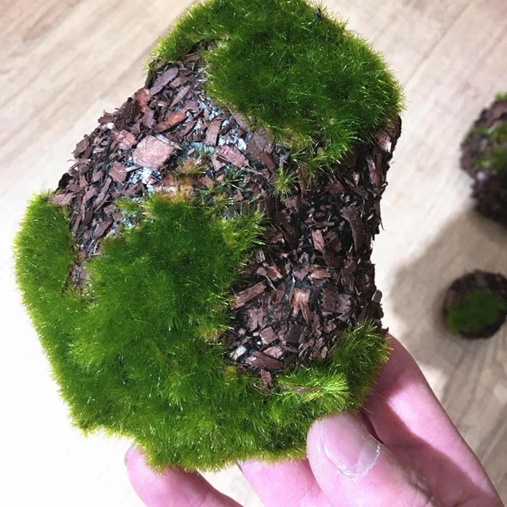 6pcs/Pack Artificial Green Moss Stones