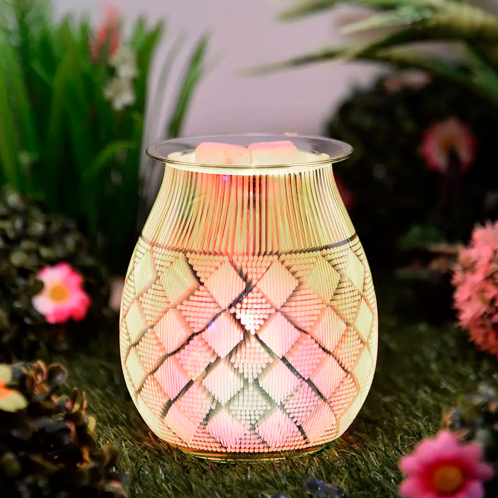 MagiDeal 3D Glass Aroma Lamp