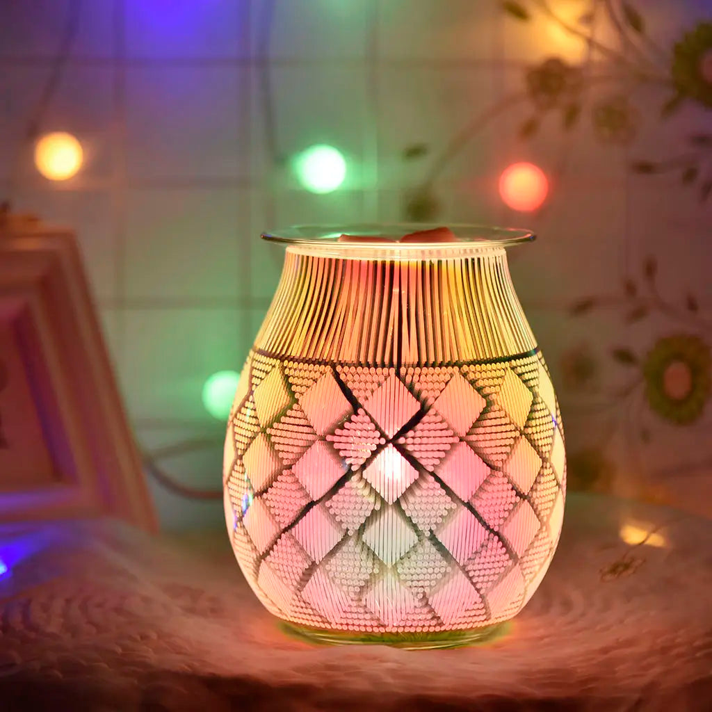 MagiDeal 3D Glass Aroma Lamp