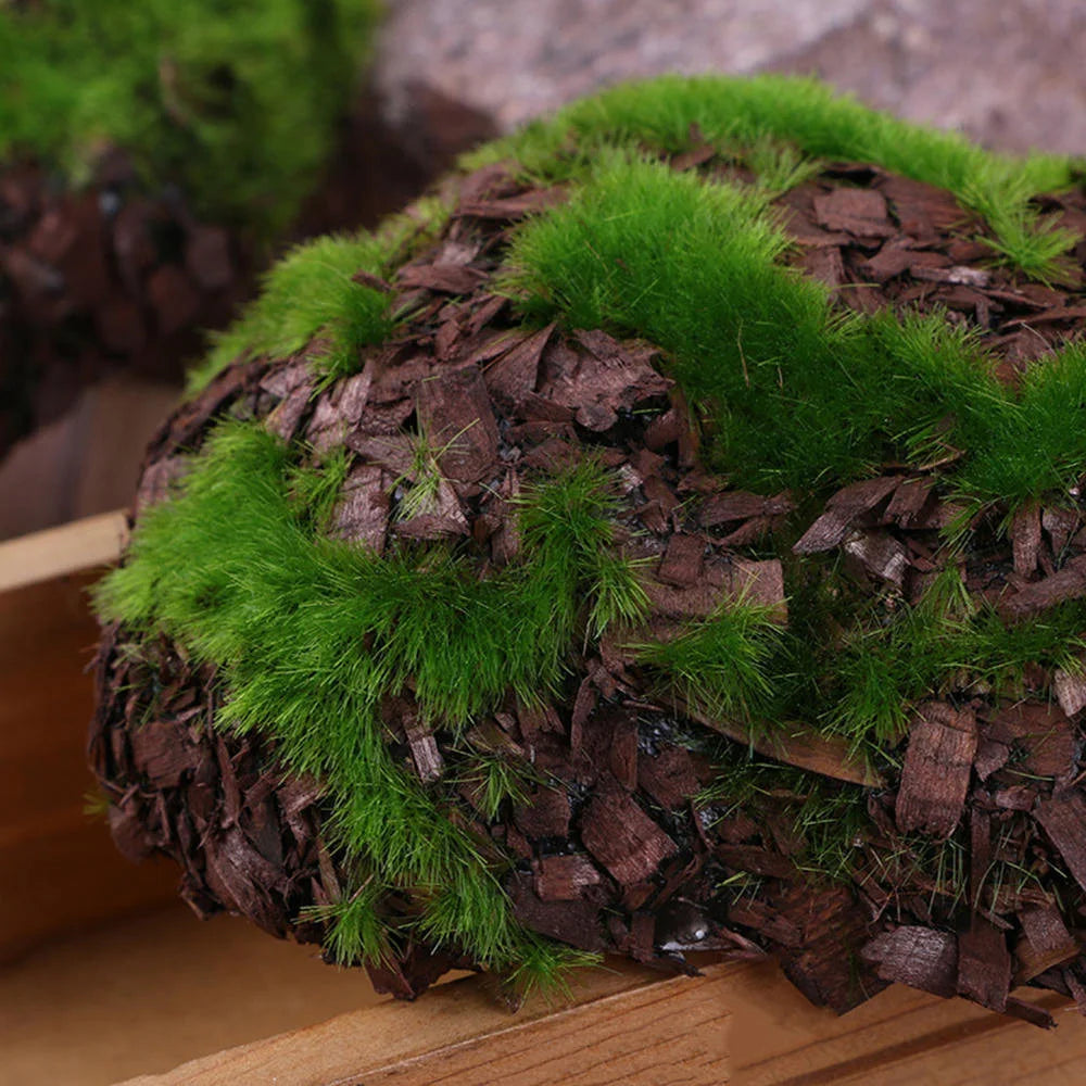 6pcs/Pack Artificial Green Moss Stones