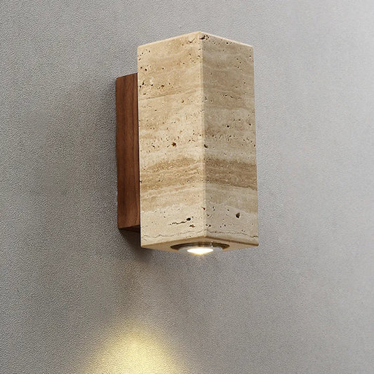 Juhaw Wabi Sabi Yellow Marble LED Wall Lamp