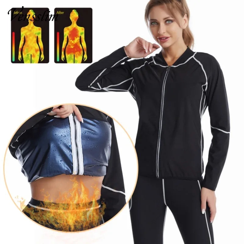 VENSSLIM Women's Black Sauna Suit