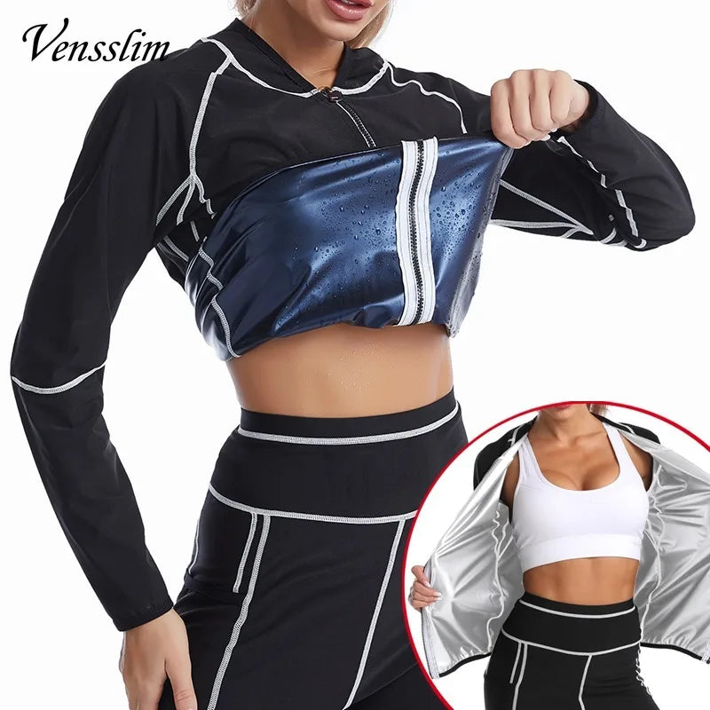 VENSSLIM Women's Black Sauna Suit