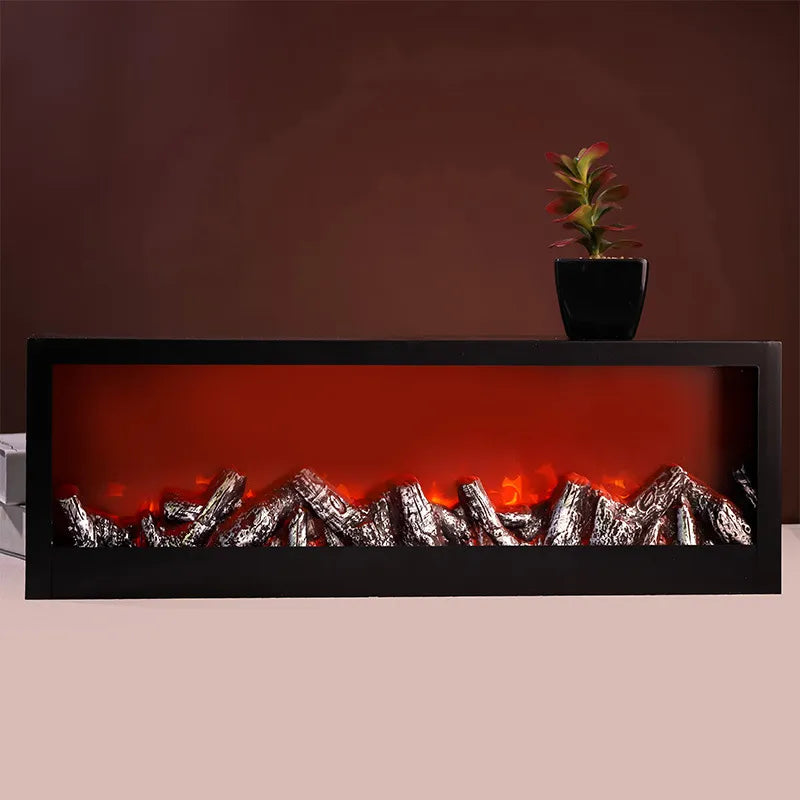 LED Simulated Firewood Fireplace