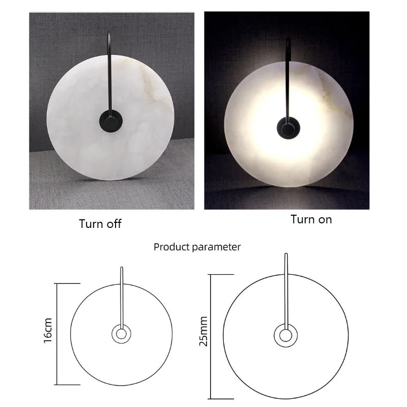 Lim Modern Marble LED Wall Lamp